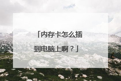 内存卡怎么插到电脑上啊?