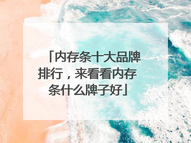 内存条十大品牌排行,来看看内存条什么牌子好