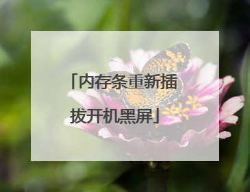 内存条重新插拔开机黑屏