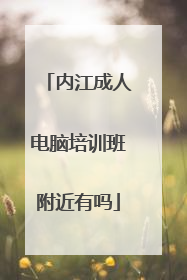 内江成人电脑培训班附近有吗