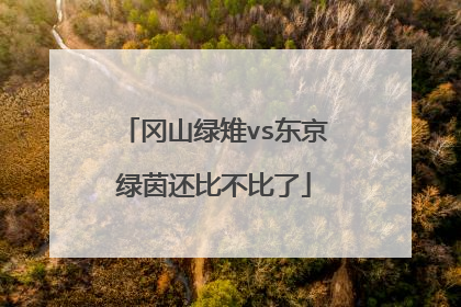 冈山绿雉vs东京绿茵还比不比了