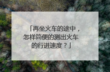 再坐火车的途中，怎样简便的测出火车的行进速度？