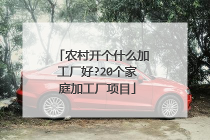 农村开个什么加工厂好?20个家庭加工厂项目