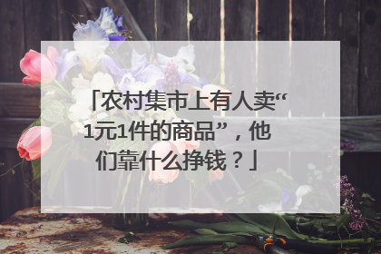 农村集市上有人卖“1元1件的商品”，他们靠什么挣钱？
