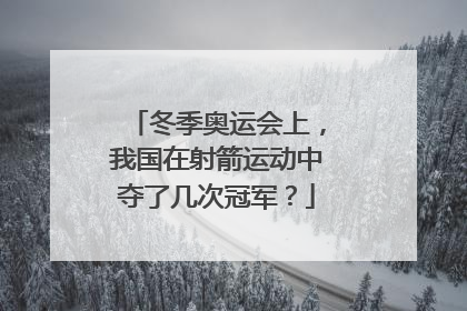 冬季奥运会上,我国在射箭运动中夺了几次冠军?