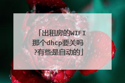 出租房的WIFI那个dhcp要关吗?有些是自动的