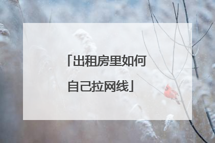 出租房里如何自己拉网线