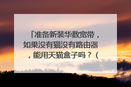 准备新装华数宽带，如果没有猫没有路由器，能用天猫盒子吗？（网络机顶盒） 就是能不能裸装网线入户然