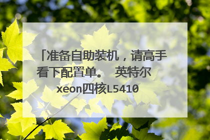 准备自助装机,请高手看下配置单。 英特尔 xeon四核L5410 +超频三静音风扇+intel四核