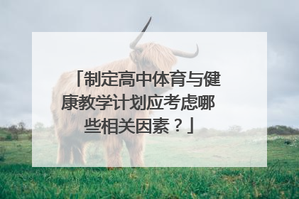 制定高中体育与健康教学计划应考虑哪些相关因素?