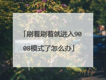 刷着刷着就进入9008模式了怎么办