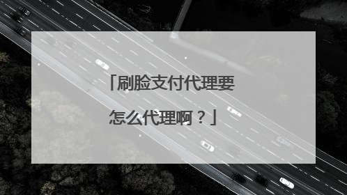 刷脸支付代理要怎么代理啊?