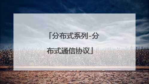 分布式系列-分布式通信协议