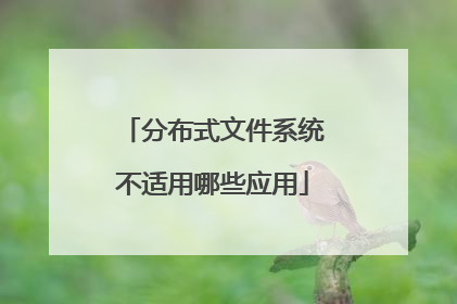 分布式文件系统不适用哪些应用