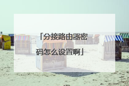 分接路由器密码怎么设置啊