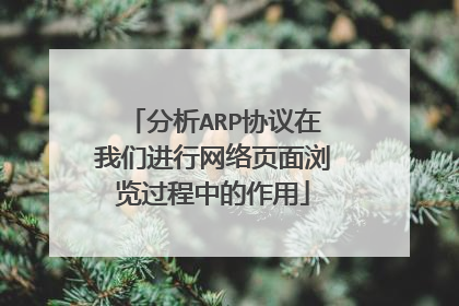 分析ARP协议在我们进行网络页面浏览过程中的作用