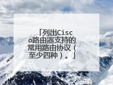 列出Cisco路由器支持的常用路由协议（至少四种）。