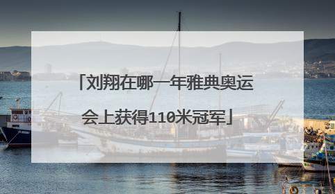 刘翔在哪一年雅典奥运会上获得110米冠军