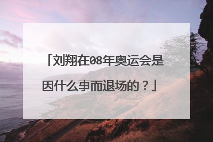 刘翔在08年奥运会是因什么事而退场的?