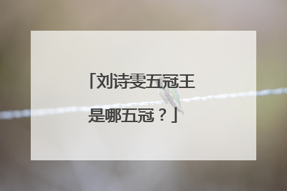 刘诗雯五冠王是哪五冠？