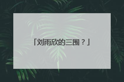 刘雨欣的三围?