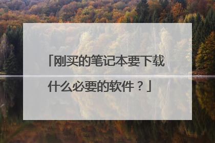 刚买的笔记本要下载什么必要的软件?