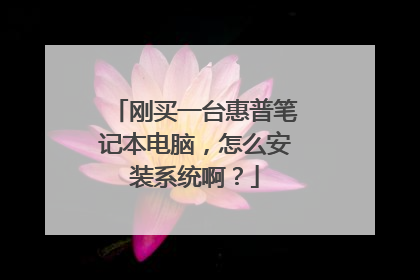 刚买一台惠普笔记本电脑，怎么安装系统啊？