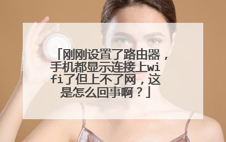 刚刚设置了路由器，手机都显示连接上wifi了但上不了网，这是怎么回事啊？