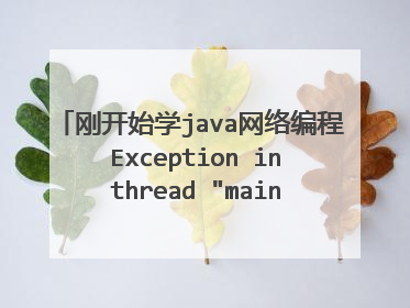 刚开始学java网络编程 Exception in thread 