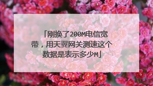 刚换了200M电信宽带，用天翼网关测速这个数据是表示多少M