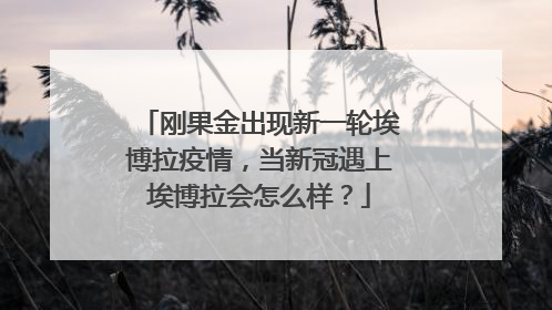 刚果金出现新一轮埃博拉疫情,当新冠遇上埃博拉会怎么样?