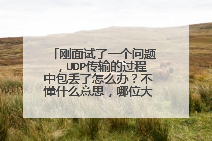 刚面试了一个问题，UDP传输的过程中包丢了怎么办？不懂什么意思，哪位大侠帮忙解决下？