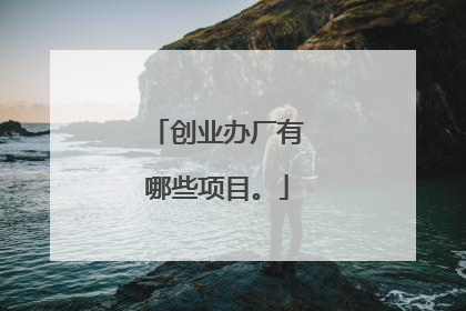 创业办厂有哪些项目。