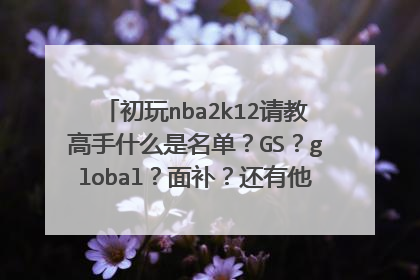 初玩nba2k12请教高手什么是名单？GS？global？面补？还有他们的作用，越详细越好