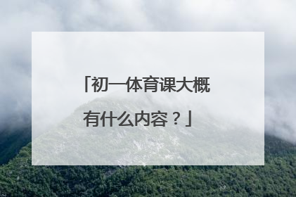 初一体育课大概有什么内容？