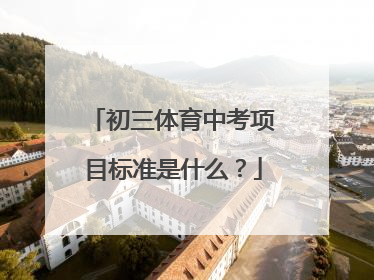 初三体育中考项目标准是什么？