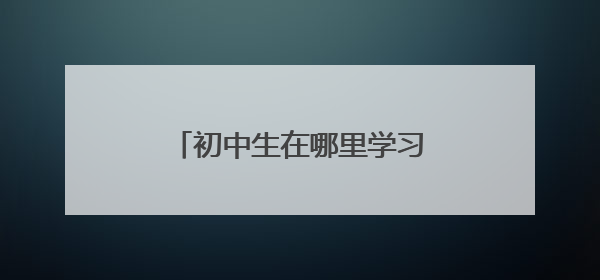 初中生在哪里学习计算机专业比较好