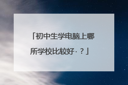 初中生学电脑上哪所学校比较好·?