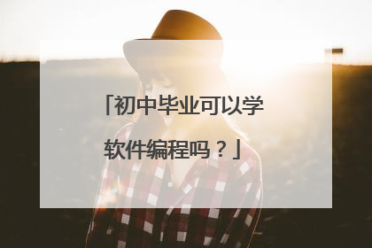 初中毕业可以学软件编程吗?