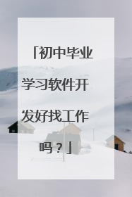 初中毕业学习软件开发好找工作吗?