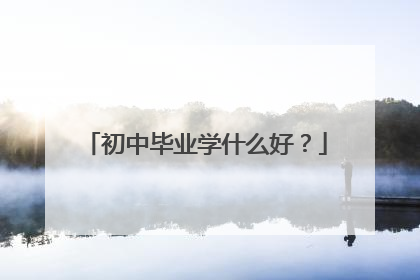 初中毕业学什么好？