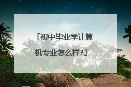 初中毕业学计算机专业怎么样?