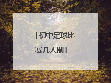 初中足球比赛几人制