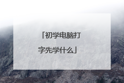 初学电脑打字先学什么