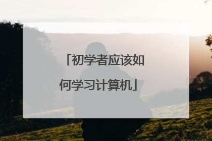 初学者应该如何学习计算机