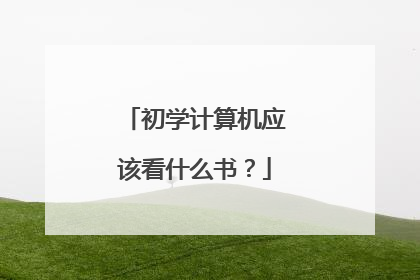 初学计算机应该看什么书?