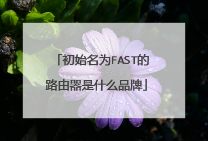 初始名为FAST的路由器是什么品牌