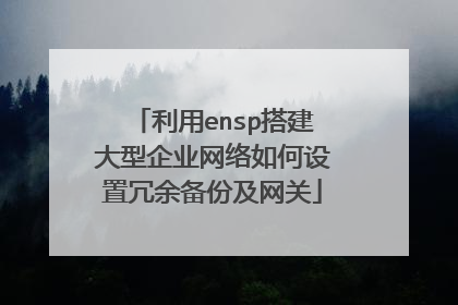 利用ensp搭建大型企业网络如何设置冗余备份及网关