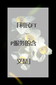 利民FTP服务的含义是