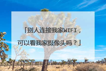 别人连接我家WIFI,可以看我家摄像头吗?